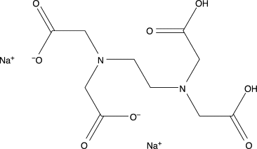 Chemical structure of disodium edetate