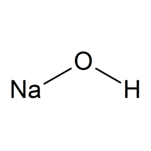 Chemical structure of sodium hydroxide